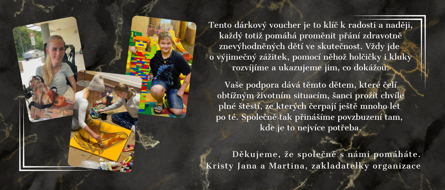Dárkový voucher organizace splněné dětské přání