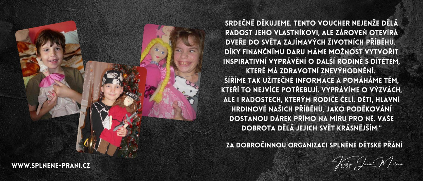 Dárkový voucher organizace Splněné dětské přání